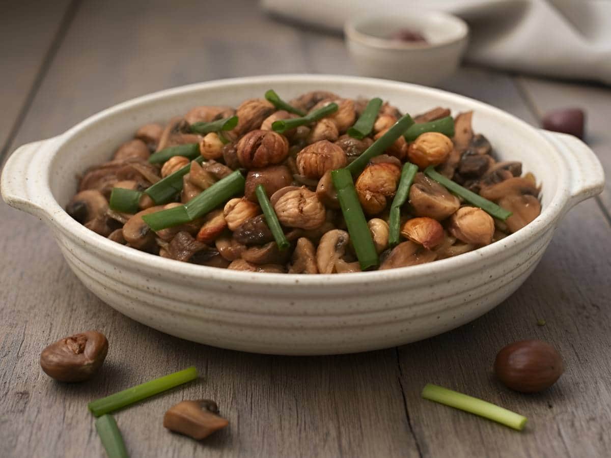 Kestaneli Mantar Kavurma tarifi