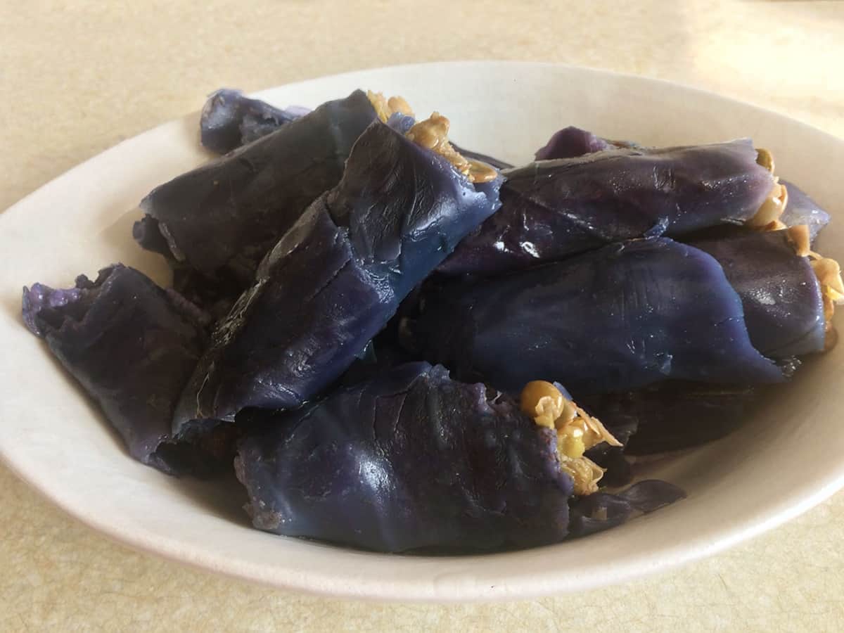 Yeşil Mercimekli Mor Lahana Dolması tarifi