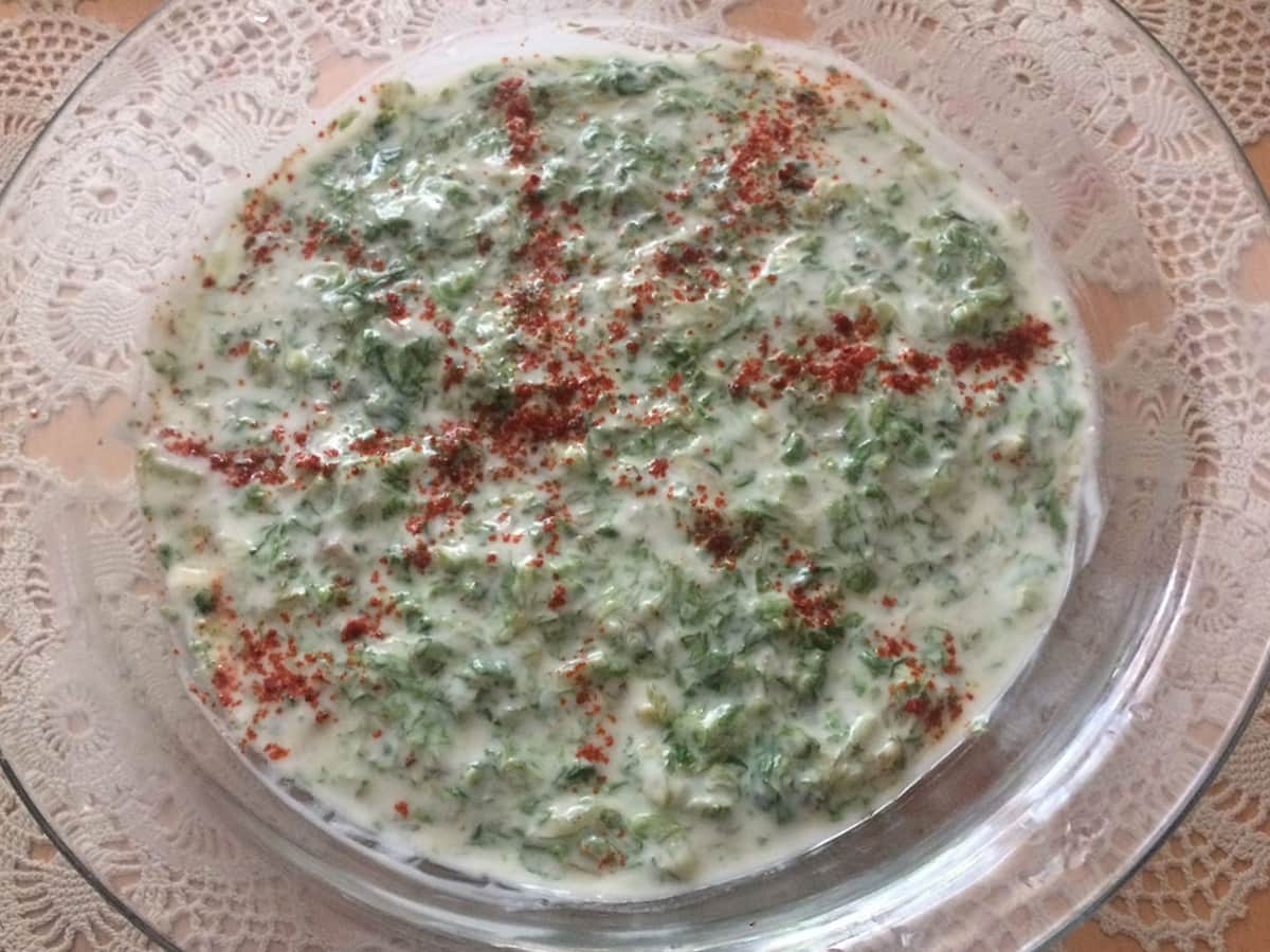 Yoğurtlu Kıvırcık Salata tarifi